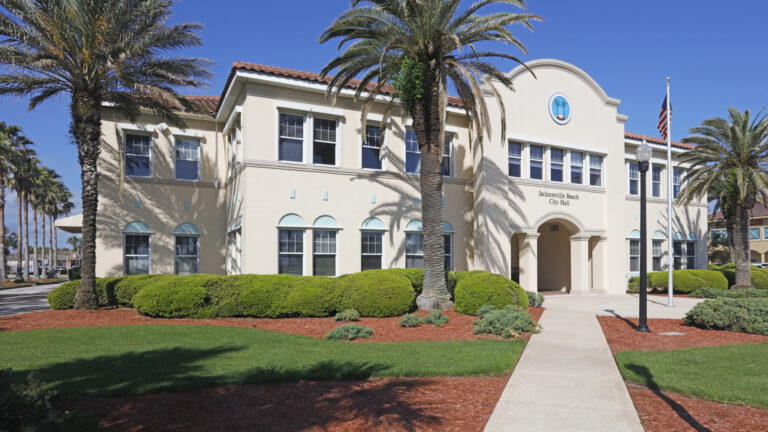 Exterior view of City Hall in Jacksonville Beach.